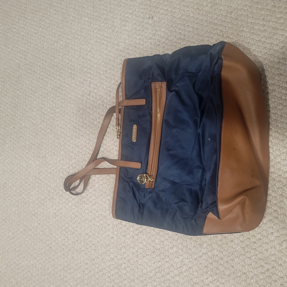 Navy and Tan Tote Bag